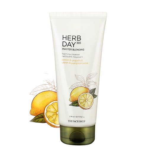THE FACE SHOP Herb Day 365 Master Blending Facial Cleansing Foam Lemon &amp; Grapefruit 170ml