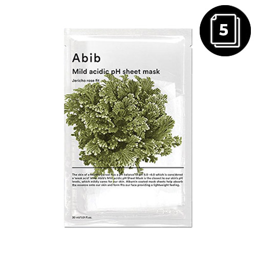 Abib Mild acidic pH sheet mask 5ea #Jericho rose fit