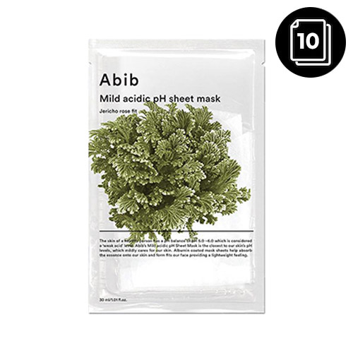 Abib Mild acidic pH sheet mask 10ea #Jericho rose fit