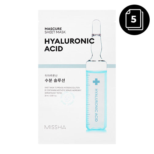 Vellykket vores virkningsfuldhed MISSHA Mascure Sheet Mask Hyaluronic Acid 28ml