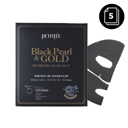 Petitfee Black Pearl &amp; Gold Hydrogel Mask Pack 5ea