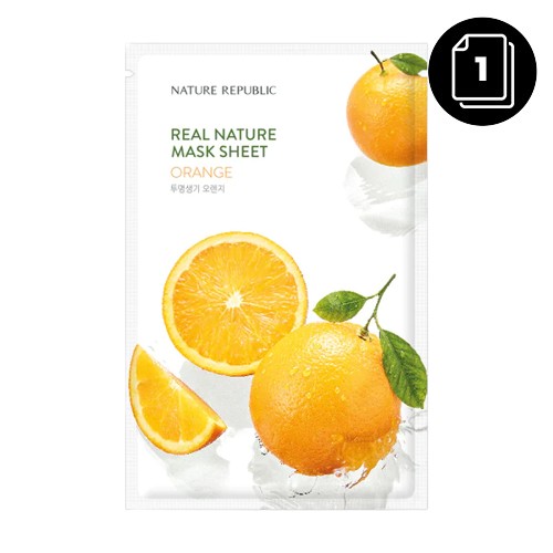 NATURE REPUBLIC Real Nature Mask Sheet orange 1ea (EXP:2026.11.30)
