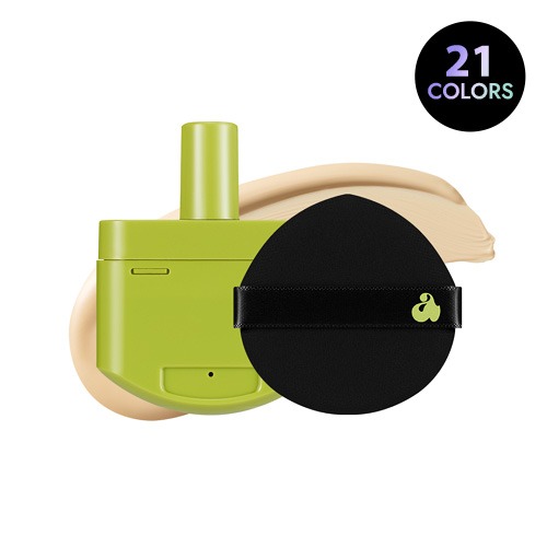 UNLEASHIA Satin Wear Healthy-Green Cushion RE-FEEL(+Puff) SPF30/PA++