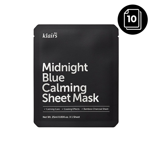 Dear, Klairs Midnight Blue Calming Sheet Mask 10ea