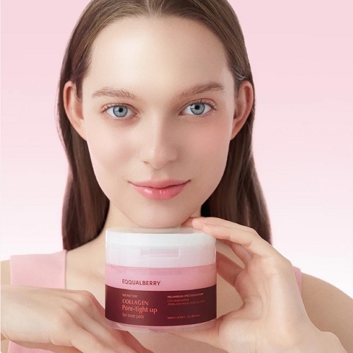 EQQUALBERRY Collagen Pore-Tight Up Gel Toner Pads 140ml (60 Pads)