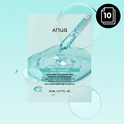 Anua PDRN Hyaluronic Acid Capsule 100 Serum Mask 23ml 10ea
