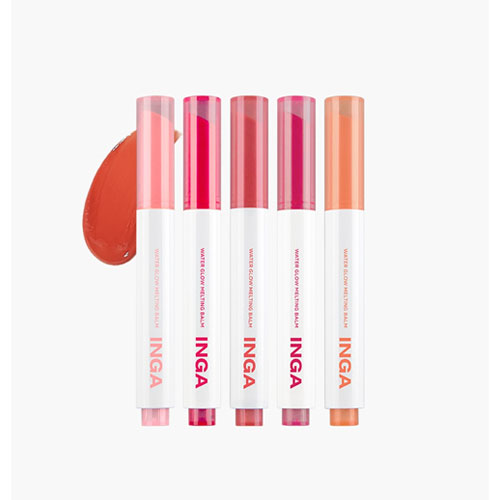 INGA Water Grow Melting Balm - Lychee Juice Flavor | Gentle Pink Moisturizing Lip Care