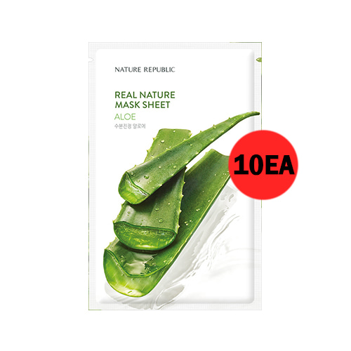 NATURE REPUBLIC Real Nature Mask Sheet Aloe 10ea