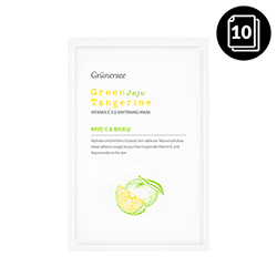 Grunersee Green Jeju Tangerine Vitamin C 5.5 Whitening Mask 25g * 10ea
