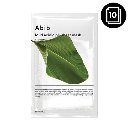 Abib Mild Acidic pH Sheet Mask 10ea #Heartleaf Fit