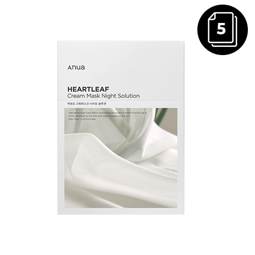 Anua Heartleaf Cream Mask Night Solution 5ea