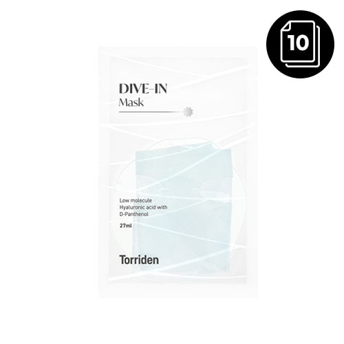 Torriden DIVE-IN Lowmolecule Hyaluronicacid Mask Pack 10EA