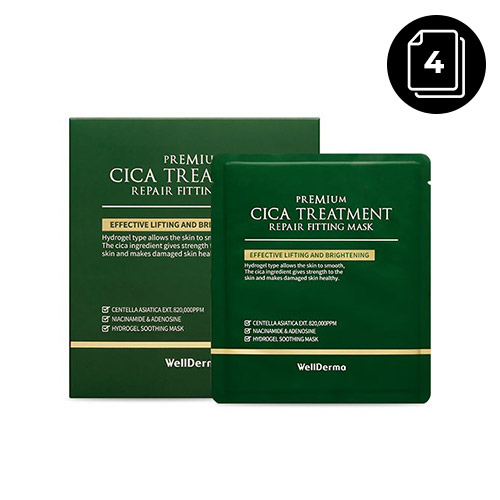 WellDerma Premium Cica Treatment Repair Fitting Mask 4ea