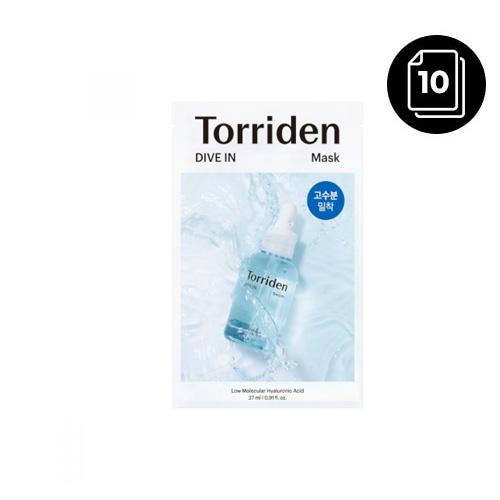Torriden DIVE-IN Lowmolecule Hyaluronicacid Mask Pack 10EA