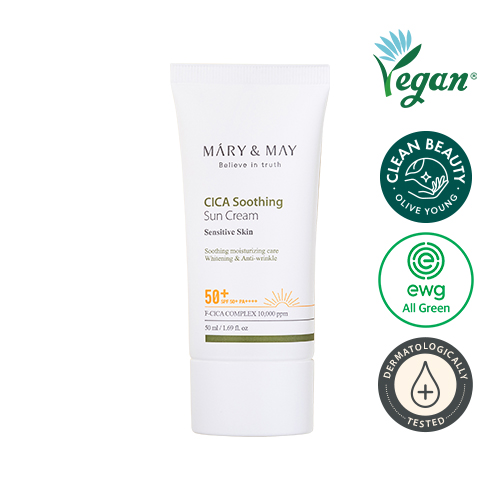 Mary&amp;May CICA Soothing Sun Cream SPF50+ PA++++ 50ml