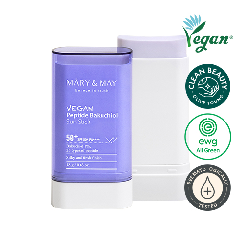 Mary&amp;May Vegan Peptide Bakuchiol Sun Stick SPF50+ PA++++ 18g