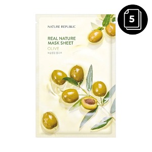 Nature Republic Real Nature Olive Mask Sheet 5ea