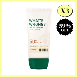 [3 bundles] FRUDIA What&#039;s Wrong Help Cicaderm Sun Cream 50g