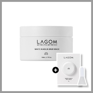 LAGOM White Kaolin Mud Mask 110ml(+Silicon Brush 1ea, Mud Mask 5g)