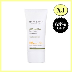 [3 bundles] Mary&amp;May CICA Soothing Sun Cream SPF50+ PA++++ 50ml