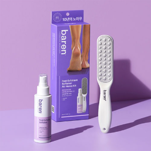 BAREN Foot Callus Eraser Home Set: Foot File &amp; Peeling Foot Spray 100ml for smooth and healthy feet.