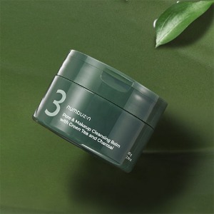 numbuzin No.3 Pore &amp; Makeup Cleansing Balm 85g featuring green tea and charcoal