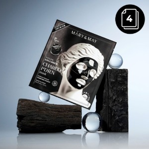 Mary&amp;May Vegan Collagen Charcoal PDRN Mask 30g*4ea