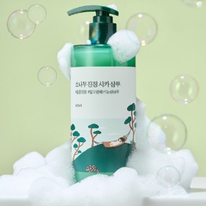ROUND LAB Pine Calming Cica Shampoo 400ml for soothing scalp care.