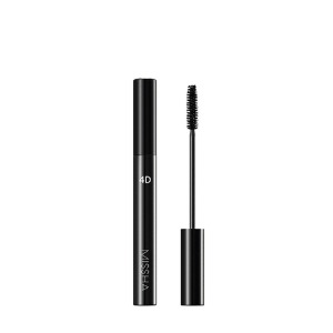 MISSHA 4D Mascara 7g featuring a square-shaped brush for voluminous eyelashes.