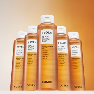 COSRX 5 PDRN B5 Vital Soothing Toner 280ml bottle for skin hydration and vitality.