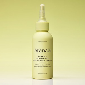 Arencia Vitamin C Glutathione Booster Shot Essence 95ml bottle with a clear revitalizing liquid texture.