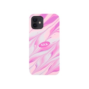 Wide pink marble hard case