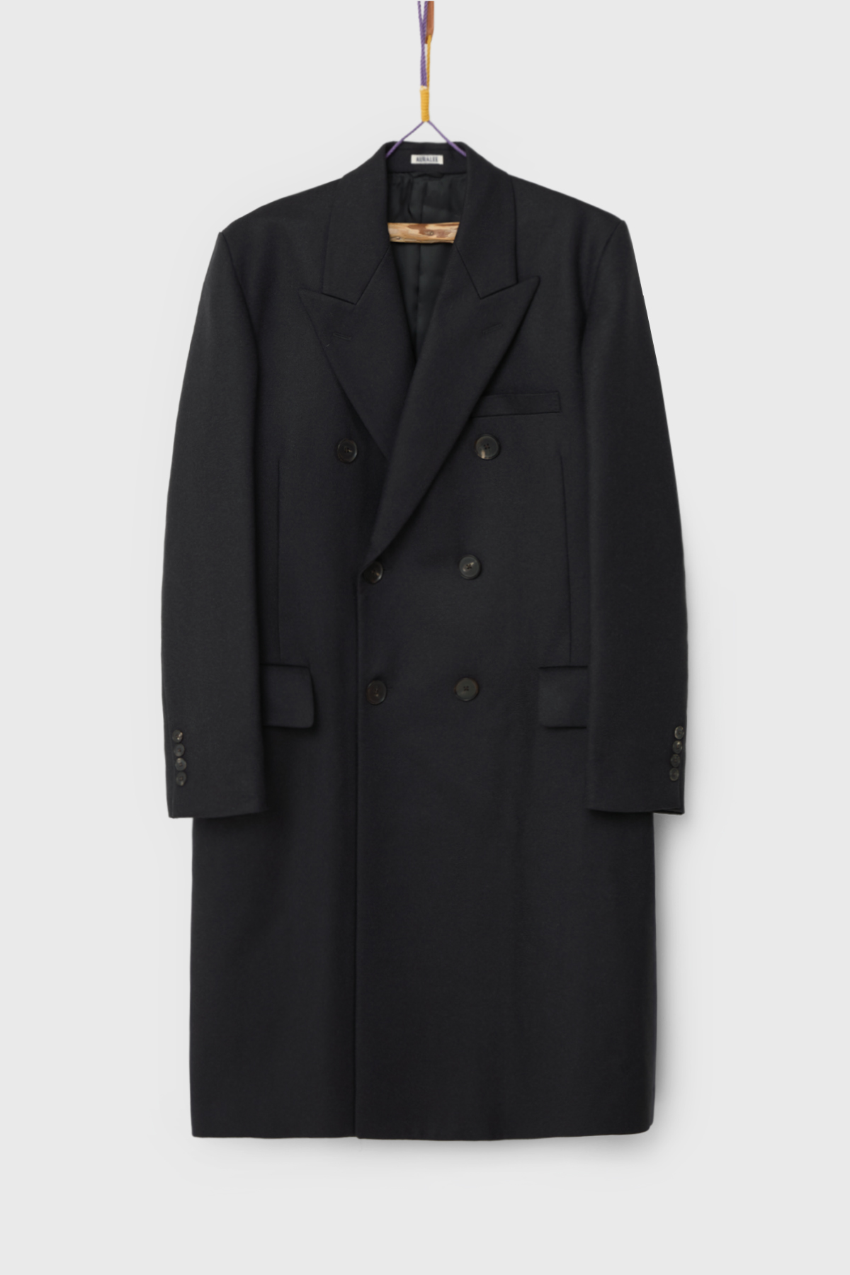 AURALEE 오라리 LIGHT MELTON CHESTERFIELD COAT (DARK CHARCOAL) l