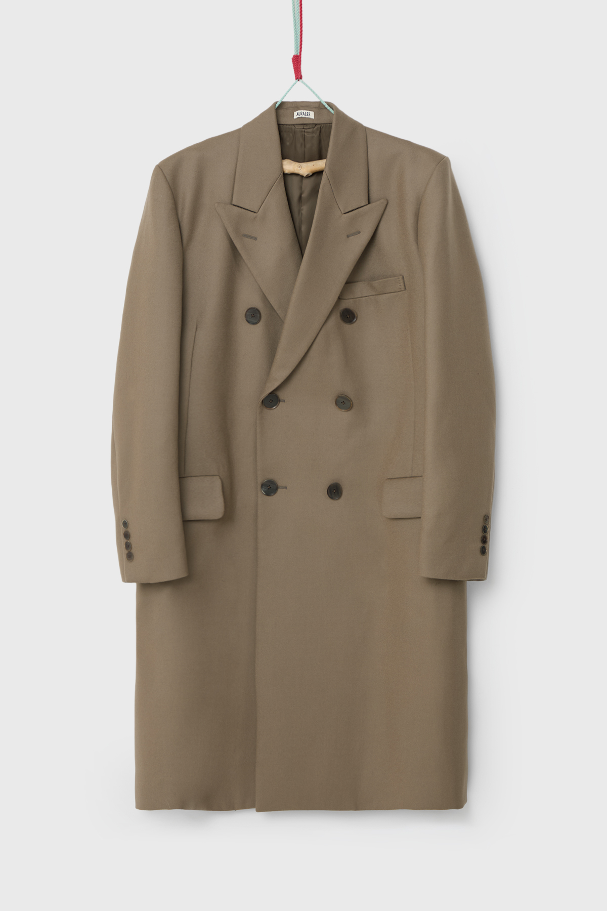 AURALEE 오라리 LIGHT MELTON CHESTERFIELD COAT (KHAKI BROWN) l