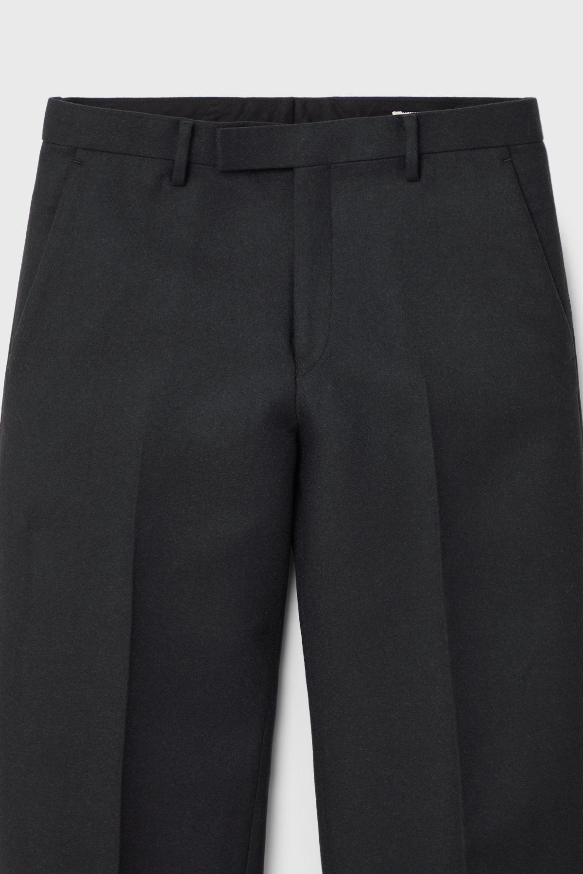 AURALEE 오라리 LIGHT MELTON NARROW SLACKS (DARK CHARCOAL) l