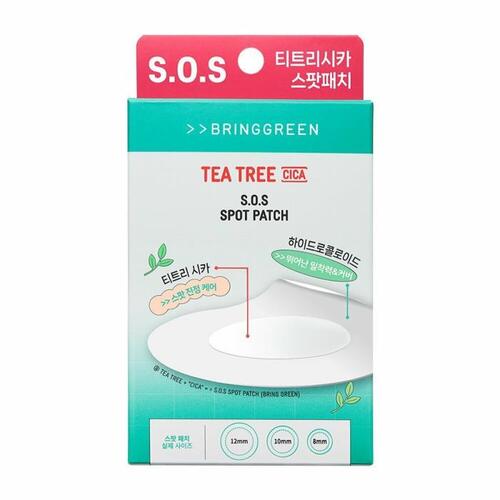 BRINGGREEN Tea Tree Cica S.O.S Spot Patch 75+25 Counts