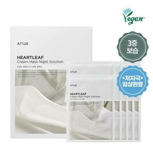 Anua Heartleaf Cream Mask Night Solution Sheet 10ea