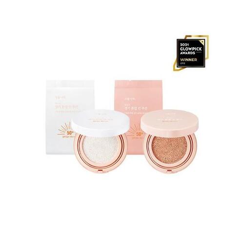 Shingmulnara Oxygen Water Tone Up Sun Cushion Special Set with Refill 2 Colors