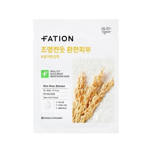 FATION Real Fit Rice Bran Brightening Mask Sheet 1ea