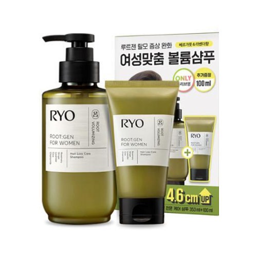 Ryo Root:Gen For Women Hair Loss Care Shampoo 353mL Special Set (+100mL) Choose 1 out