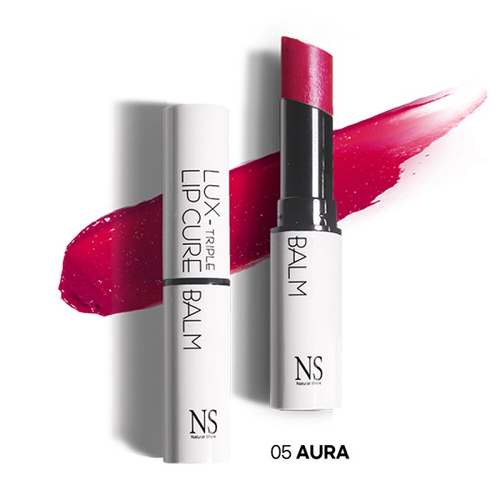 Natural Shine Lux Triple Lip Cure Balm 5g #Glossy Aura