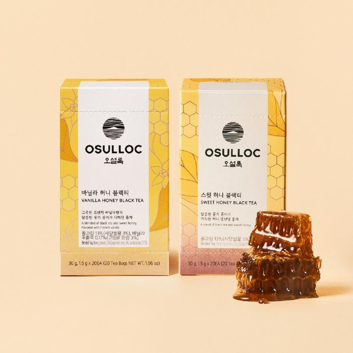 OSULLOC Black Tea 20EA 2 Options (Vanilla Honey/Sweet Honey)