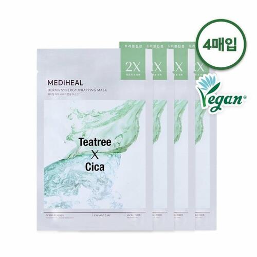 MEDIHEAL Derma Synergy Wrapping Mask Sheet for Calming Care 4P