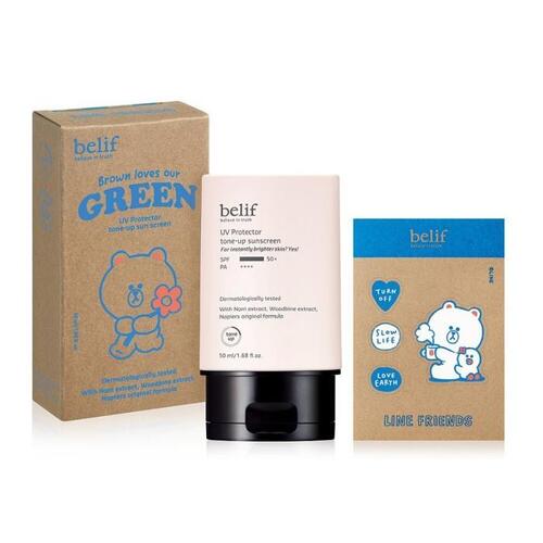 belif UV Protector Tone up Sunscreen 50mL LINE FRIENDS Eco Edition (+Stickers)