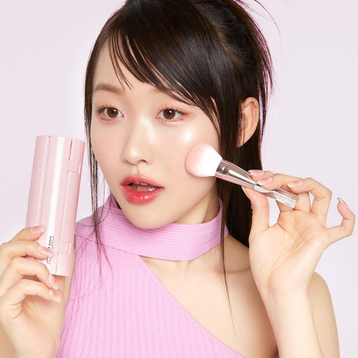 CORINGCO Pink Roll Makeup Brush Set