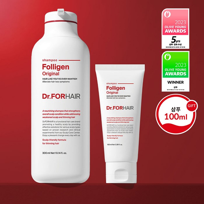Dr.FORHAIR Folligen Shampoo 300ml + 100ml Special Set