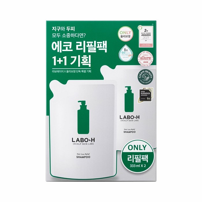 LABO H Scalp Strengthening Shampoo Hair Loss Care Refill 333mL*2