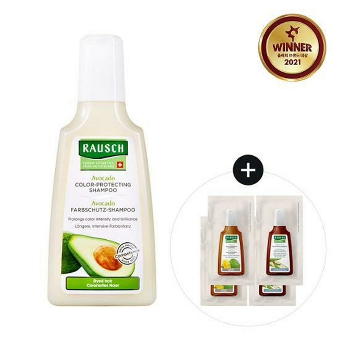 Rausch Avocado Color Protecting Shampoo 200mL Special Set_Free Gift: 4 PCS Trial Kit