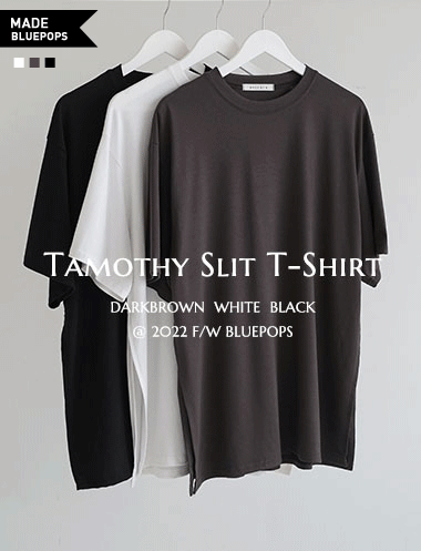 타모시 슬릿 티셔츠 TS7833 ONLY BLUEPOPS
