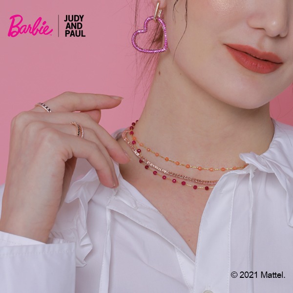 [BARBIE X JUDY AND PAUL] Barbie pastel pink beads chain necklace